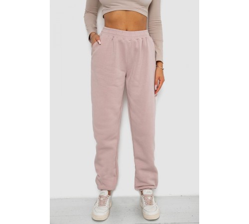 Спортивні штани жіночі на флісі, колір бежевий, 238R58671