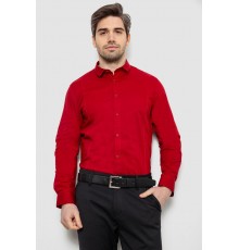 Рубашка мужская однотонная, цвет красный, 186R2013