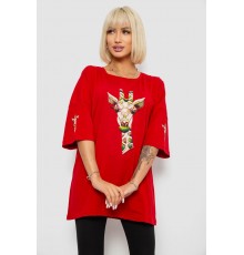 Футболка жіноча з принтом, колір червоний, 244R2012