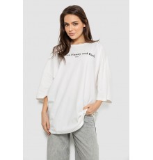 Футболка жіноча з принтом, колір молочний, 244R3014