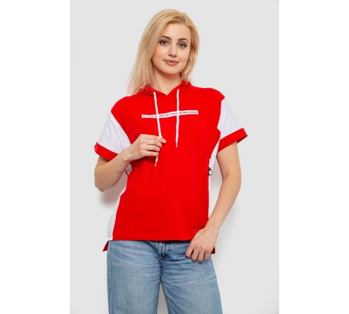 Футболка жіноча з принтом, колір червоний, 244R2311-5