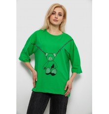Футболка жіноча з принтом, колір зелений, 244R2016