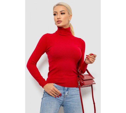 Гольф жіночий однотонний, колір бордовий, 204R921