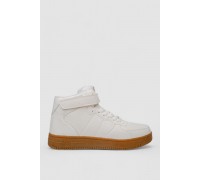 Кроссовки мужские зимние на меху, цвет бело-бежевый, 248RH1020