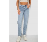 Джинсы женские однотонные MOM, цвет голубой, 244R00590