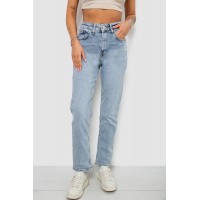 Джинсы женские однотонные MOM, цвет голубой, 244R00590