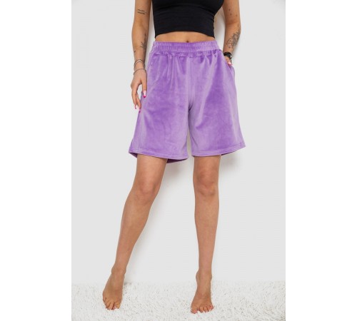 Шорти жіночі велюрові, колір бузковий, 238R106