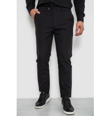 Брюки мужские классические однотонные, цвет черный, 157RU06-005