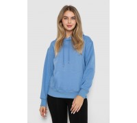 Худі жіночий на флісі, колір джинс, 242R053