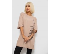 Футболка жіноча з принтом, колір бежевий, 244R2008