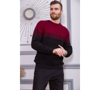 Свитер мужской, цвет бордово-черный, 161R677