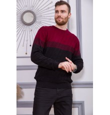 Свитер мужской, цвет бордово-черный, 161R677