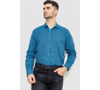 Рубашка мужская в клеку байковая, цвет сине-голубой, 214R99-33-022