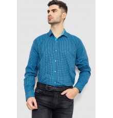 Рубашка мужская в клеку байковая, цвет сине-голубой, 214R99-33-022