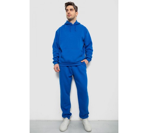 Спортивный костюм мужской на флисе, цвет электрик, 244R9162