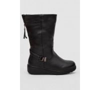 Сапоги женские зимние на меху, цвет черный, 243RY205