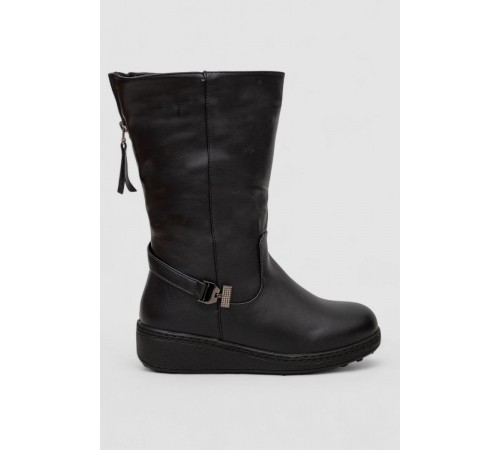 Чоботи жіночі зимові на хутрі, колір чорний, 243RY205