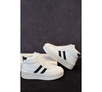 Кросівки жіночі демісезонні, колір біло-чорний, 248RWA160