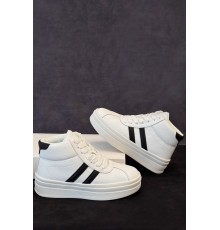 Кросівки жіночі демісезонні, колір біло-чорний, 248RWA160