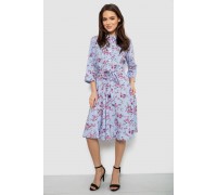 Платье софт c цветочным принтом, цвет голубой, 230R040-10