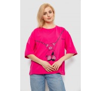 Футболка женская с принтом, цвет розовый, 244R2016