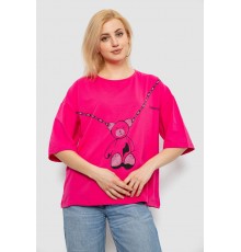 Футболка жіноча з принтом, колір рожевий, 244R2016