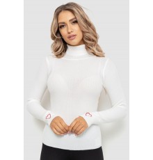 Гольф жіночий в рубчик, колір білий, 204R051