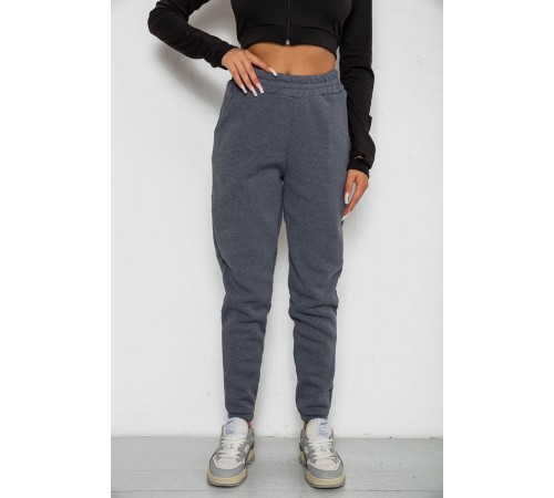 Спортивні штани жіночі на флісі, колір сірий, 238R57013
