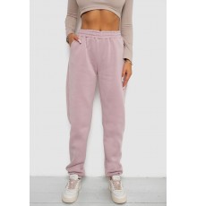 Спортивні штани жіночі на флісі, колір пудровий, 238R58671