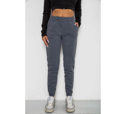 Спортивні штани жіночі на флісі, колір сірий, 238R57012