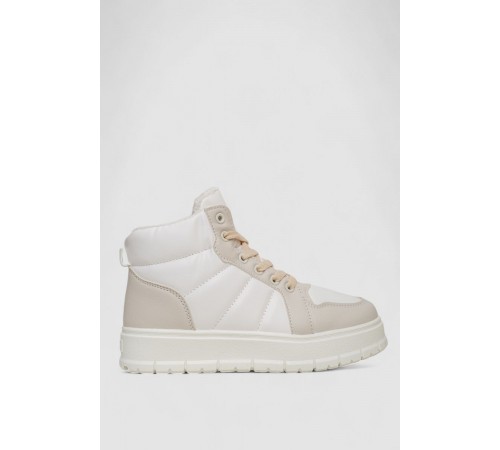 Кросівки жіночі зимові на хутрі, колір біло-бежевий, 248RMB02