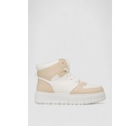 Кросівки жіночі зимові на хутрі, колір біло-бежевий, 248RMB12