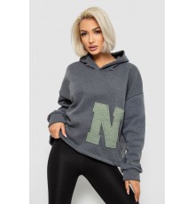 Худі жіночий з капюшоном на флісі, колір сірий, 257R335