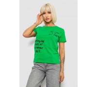 Футболка женская с принтом, цвет зеленый, 244R1022