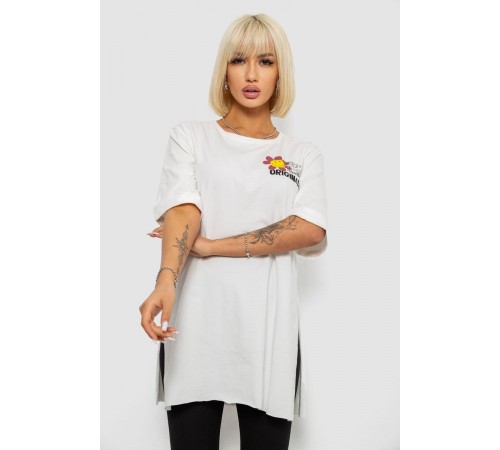 Футболка жіноча з принтом, колір молочний, 244R1031-5