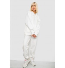 Спортивний костюм жіночий однотонний, колір молочний, 244R1070AG