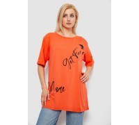 Футболка женская с принтом, цвет оранжевый, 244R3005