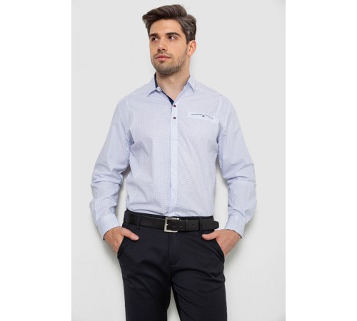 Рубашка мужская с принтом, цвет белый, 214R7172