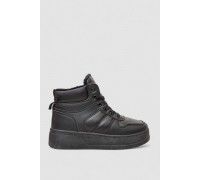 Кросівки жіночі зимові на хутрі, колір чорний, 248RQT12