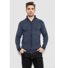 Кофта мужская на молнии, цвет синий, 161R1013