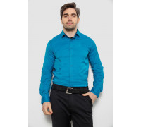 Рубашка мужская однотонная, цвет бирюзовый, 186R6917