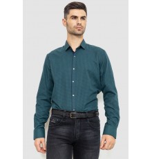 Рубашка мужская в клеку байковая, цвет зелено-синий, 214R99-33-022