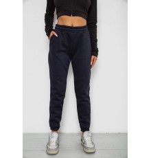 Спортивні штани жіночі на флісі, колір темно-синій, 238R57012