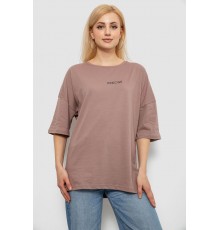 Футболка жіноча з принтом, колір мокко, 244R2021-5