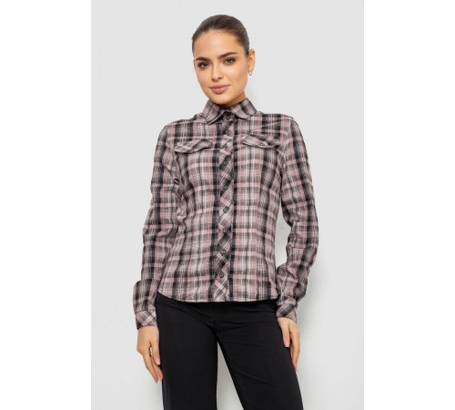 Сорочка жіноча повсякденна, колір темно-пудровий, 230R064