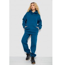 Спортивний костюм жіночий на флісі, колір петроль, 102R7711