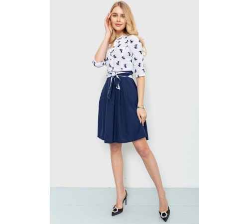 Сукня софт із принтом, колір синьо-білий, 230R79-1