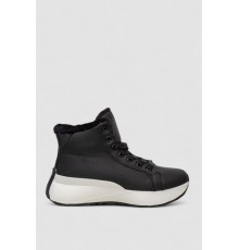 Черевики зимові жіночі на хутрі, колір чорно-білий, 248RXM20