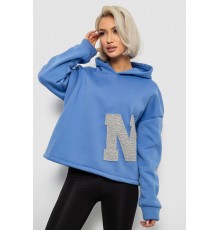 Худі жіночий з капюшоном на флісі, колір блакитний, 257R335