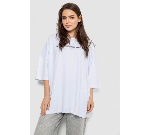 Футболка жіноча з принтом, колір білий, 244R3014